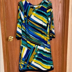 colorful calvin klein dress